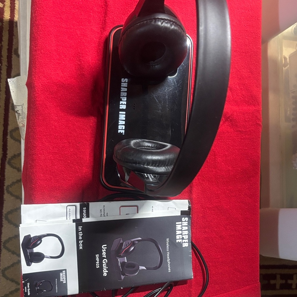 Sharper Image Black Over-Ear Headphones